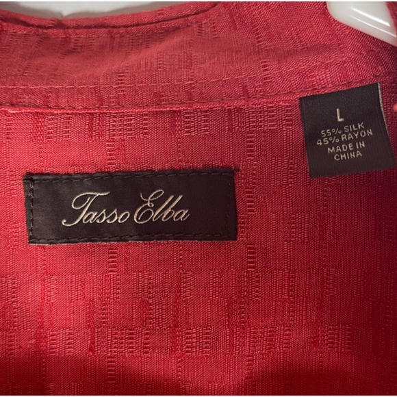 Men's Tasso Elba Button Down Shirt /Size L/Burnt Orange - Picture 2 of 2